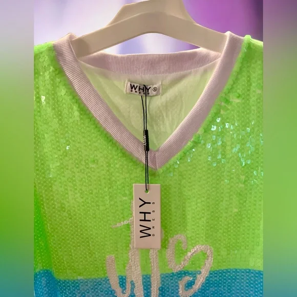 SOLD *New* Pastel Full Sequin It’s My Birthday Dress/Top Size Small - Picture 4 of 9